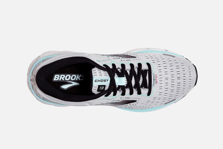 Brooks Ghost 13 Road Running Shoes - Womens - White/Black - ZL2957403